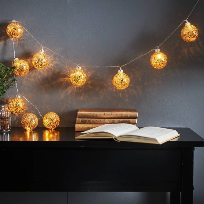 Eglo 411115 -  LED-koristeketju GLITTER 10xLED/2xAA 1,65m lämpimänvalkoinen