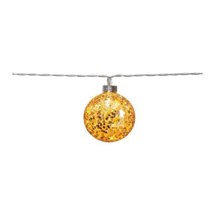 Eglo 411115 -  LED-koristeketju GLITTER 10xLED/2xAA 1,65m lämpimänvalkoinen
