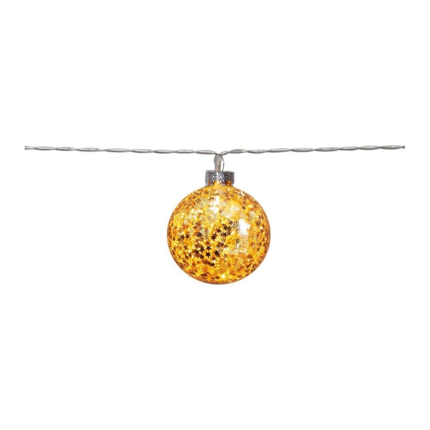 Eglo 411115 -  LED-koristeketju GLITTER 10xLED/2xAA 1,65m lämpimänvalkoinen