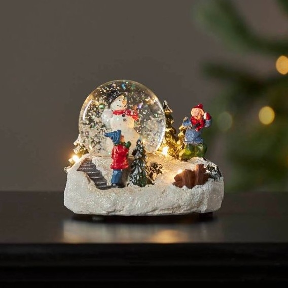 Eglo 411482 - LED-joulukoriste WINTERVILLE LED/2xAAA lumipallo