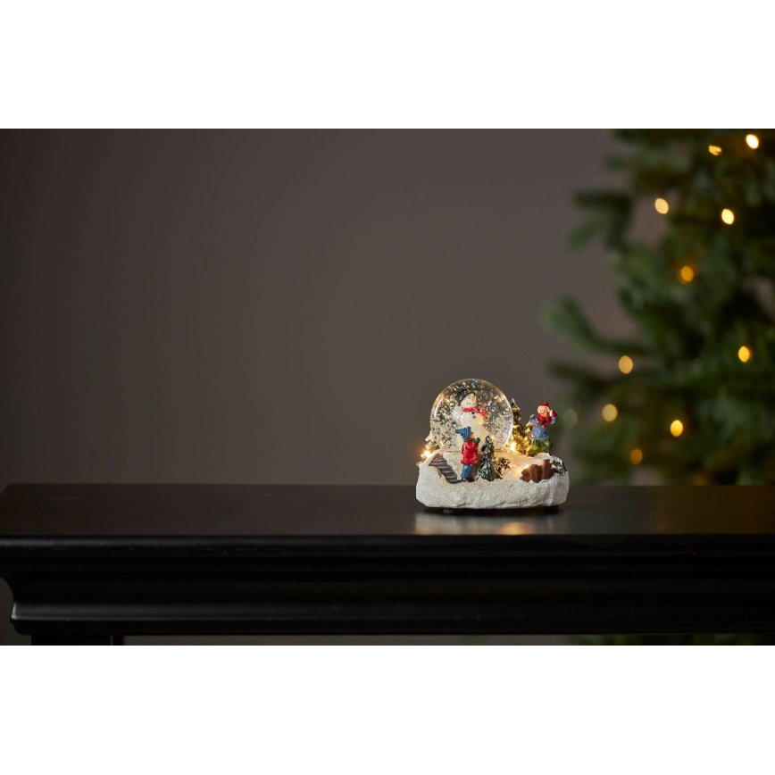 Eglo 411482 - LED-joulukoriste WINTERVILLE LED/2xAAA lumipallo