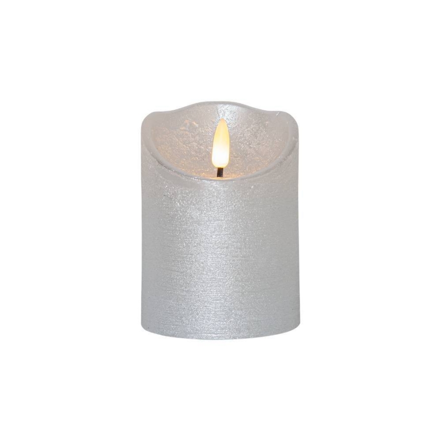 Eglo 411502 - LED Kynttilä FLAMME RUSTIC LED/2xAA hopea