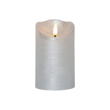 Eglo 411503 - LED-kynttilä FLAMME RUSTIC LED/2xAA hopea