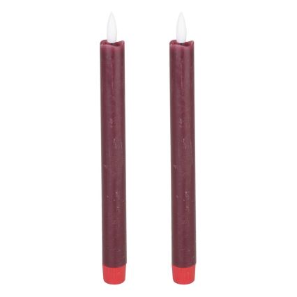 Eglo - SETTI 2x LED Kynttilä LED/1xAAA 24,5 cm punainen