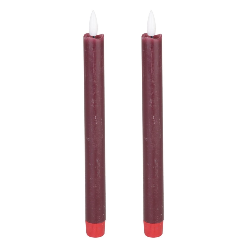 Eglo - SETTI 2x LED Kynttilä LED/1xAAA 24,5 cm punainen