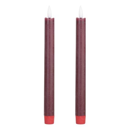 Eglo - SETTI 2x LED Kynttilä LED/1xAAA 24,5 cm punainen