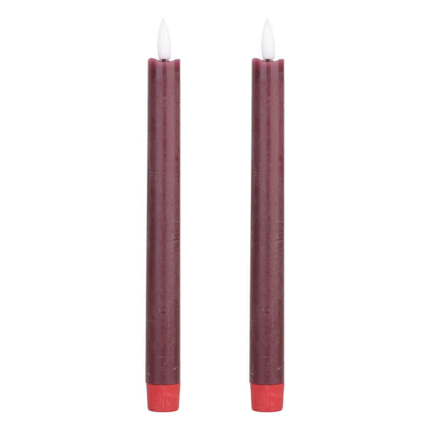 Eglo - SETTI 2x LED Kynttilä LED/1xAAA 24,5 cm punainen