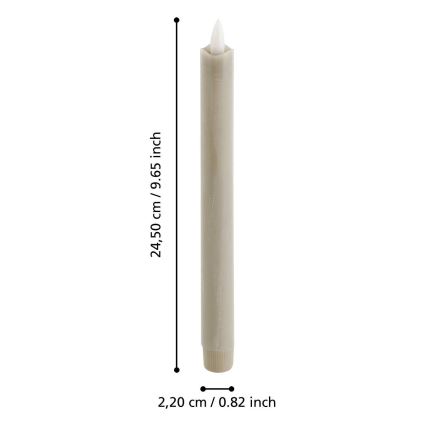 Eglo - SETTI 2x LED Kynttilä LED/1xAAA 24,5 cm beige