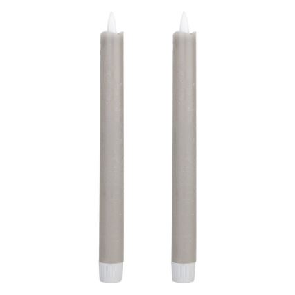 Eglo - SETTI 2x LED Kynttilä LED/1xAAA 24,5 cm harmaa
