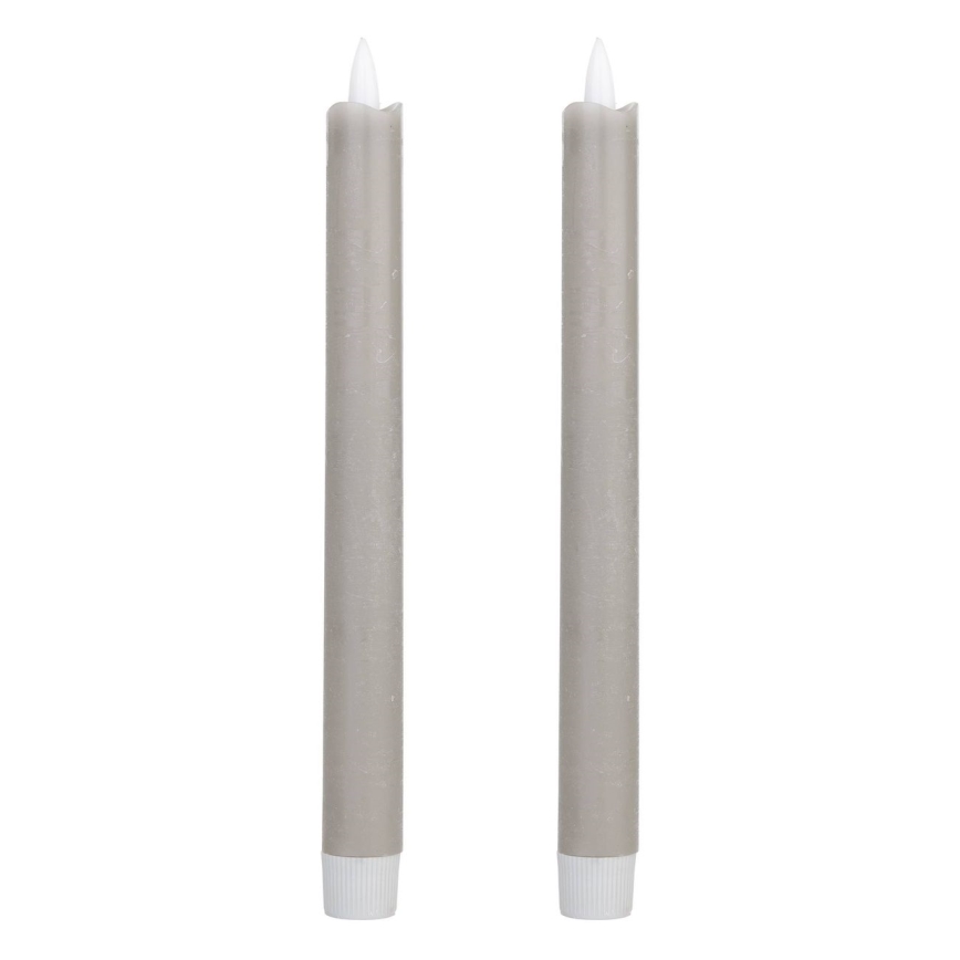 Eglo - SETTI 2x LED Kynttilä LED/1xAAA 24,5 cm harmaa