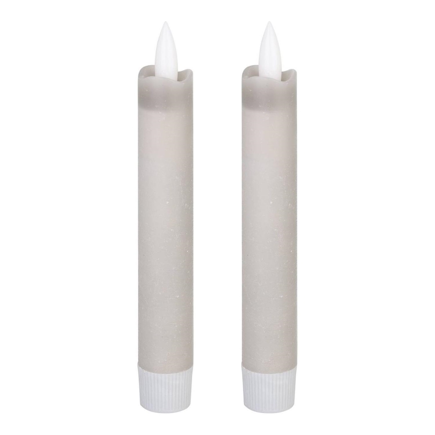 Eglo 422223 - SETTI 2x LED Kynttilä ANTANABE LED/1xAAA 15 cm harmaa