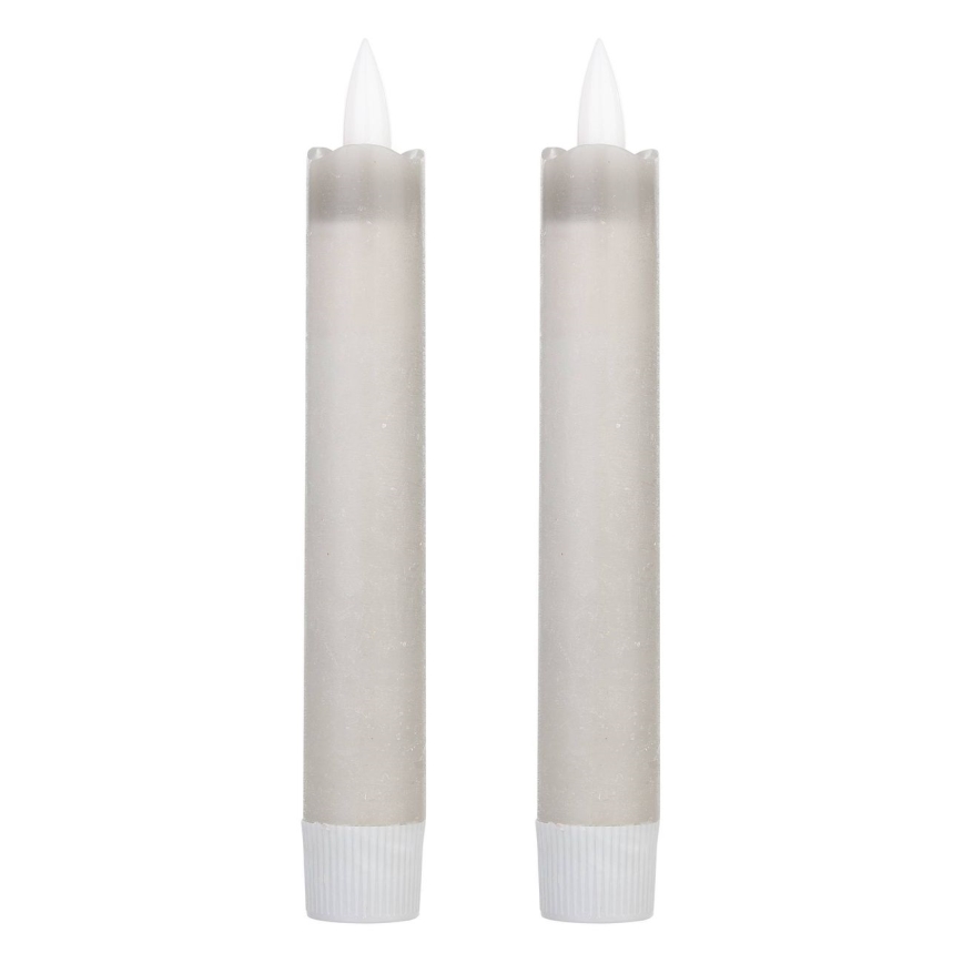 Eglo 422223 - SETTI 2x LED Kynttilä ANTANABE LED/1xAAA 15 cm harmaa