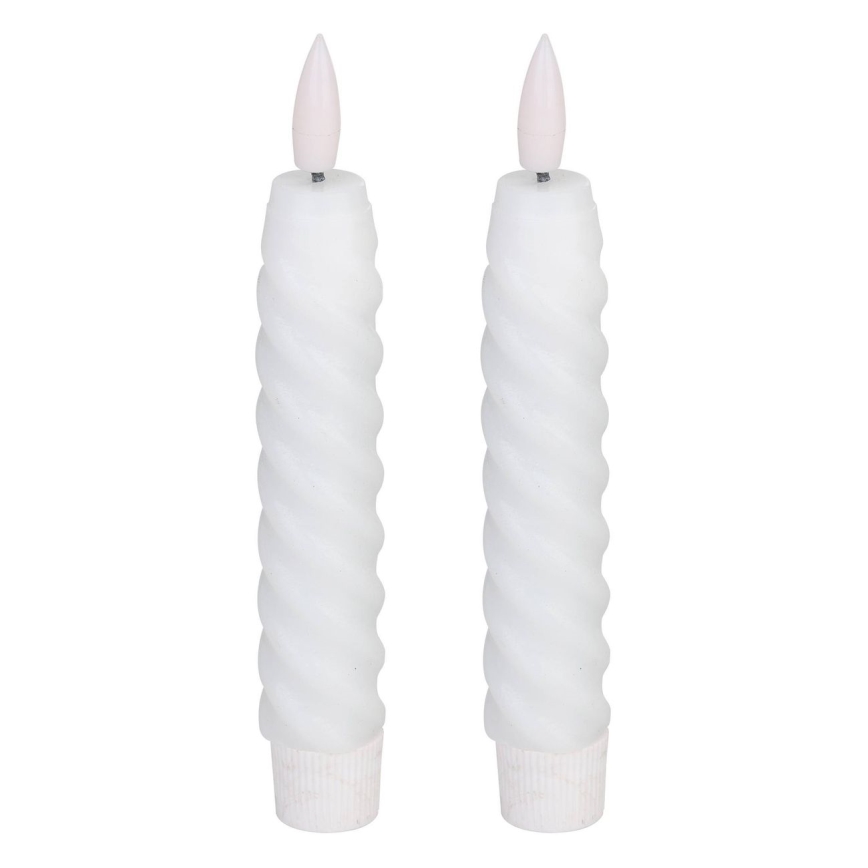 Eglo - SETTI 2x LED Kynttilä LED/1xAAA 15 cm valkoinen