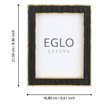 Eglo - valokuvakehys 13x18 cm musta/kulta