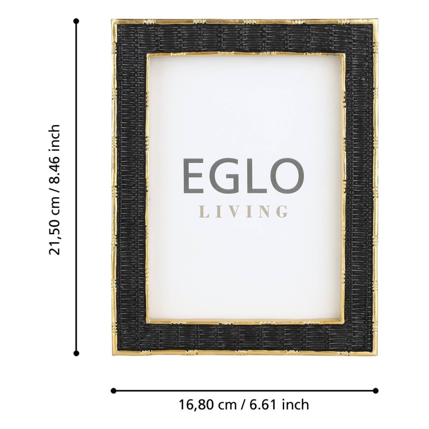 Eglo - valokuvakehys 13x18 cm musta/kulta
