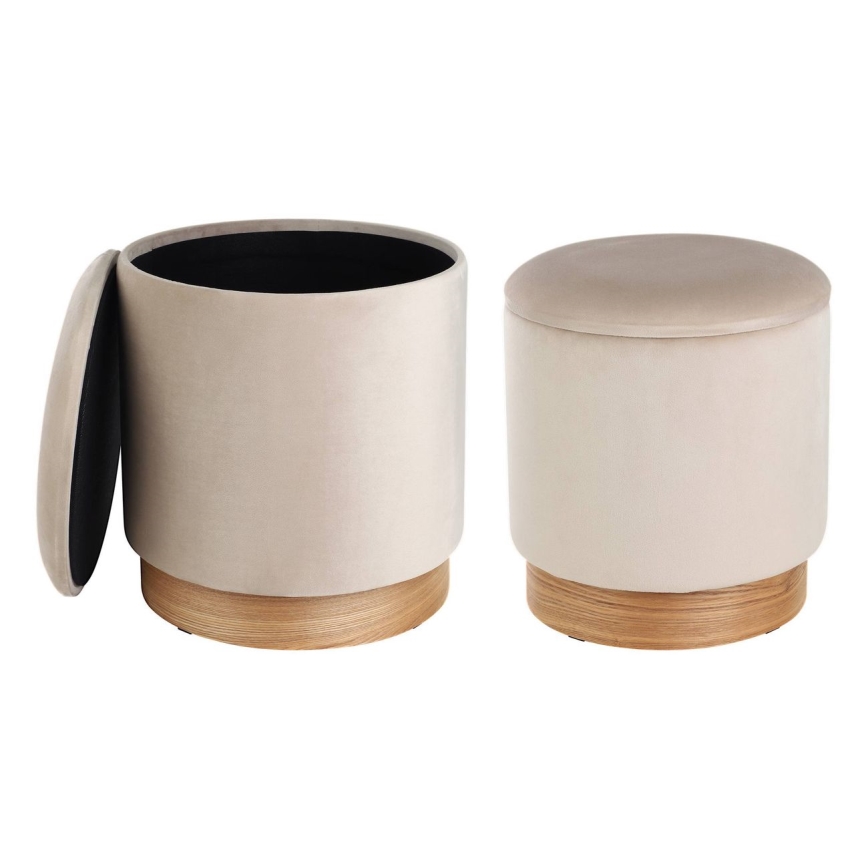 Eglo - SETTI 2x Tabouret halkaisija 30,5/37 cm beige
