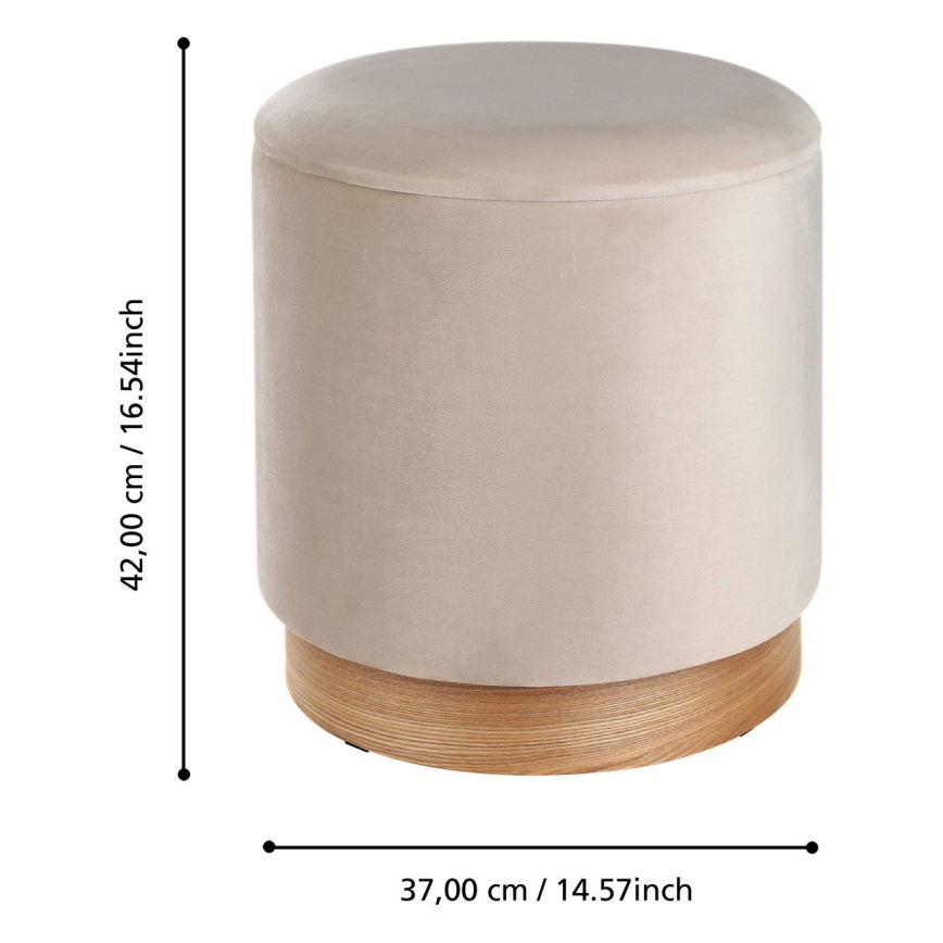 Eglo - SETTI 2x Tabouret halkaisija 30,5/37 cm beige