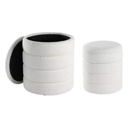 Eglo - SETTI 2x Tabouret halkaisija 33,5/40 cm valkoinen