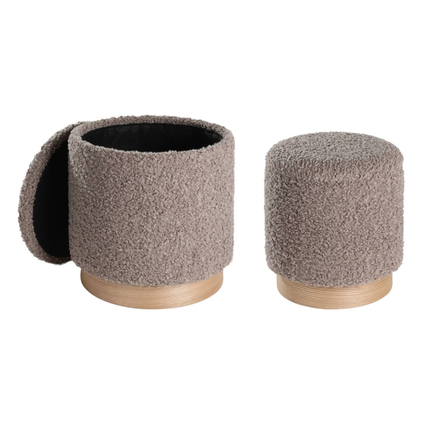 Eglo - SETTI 2x Tabouret halkaisija 31,5/38,5 cm ruskea