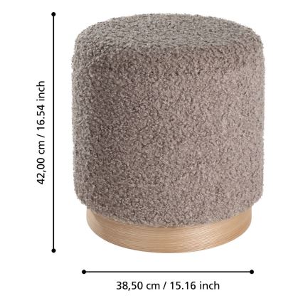 Eglo - SETTI 2x Tabouret halkaisija 31,5/38,5 cm ruskea
