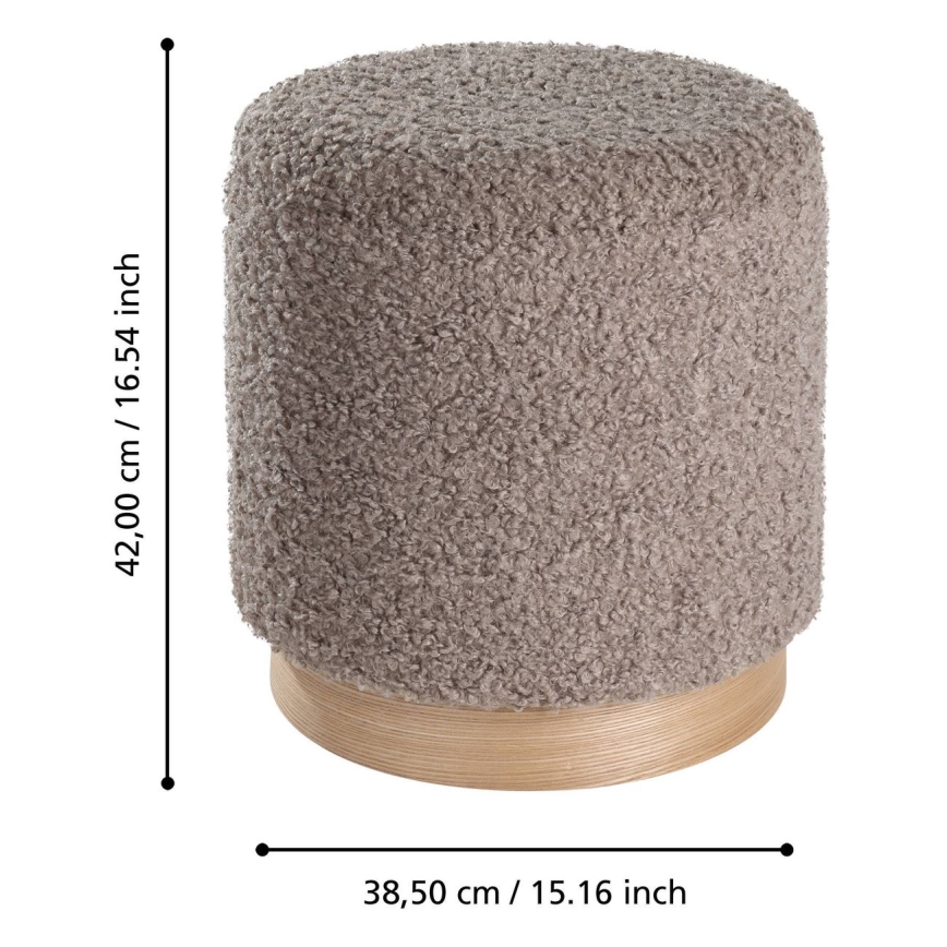 Eglo - SETTI 2x Tabouret halkaisija 31,5/38,5 cm ruskea