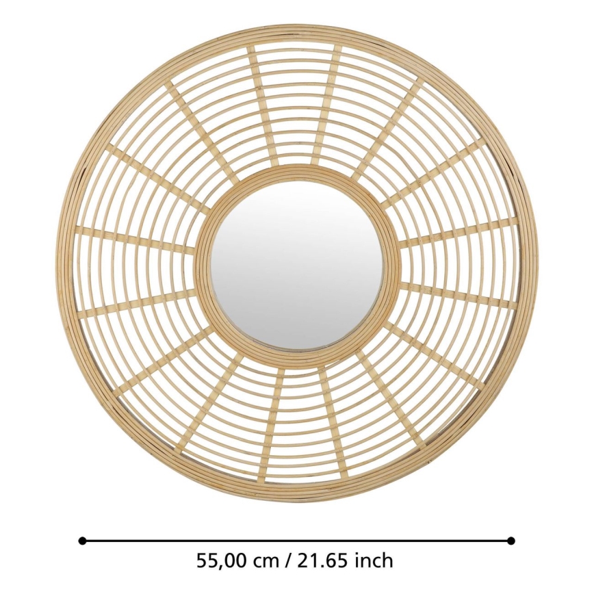 Eglo - Seinäpeili halkaisija 55 cm bambu