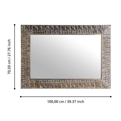 Eglo 425076 - Seinäspeili TOAMASINA 100x70,5 cm pronssinvärinen