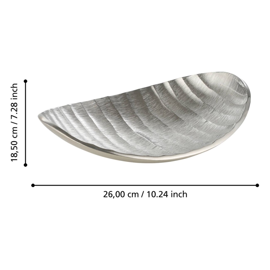 Eglo - Koristetarjotin 18,5x26 cm hopea