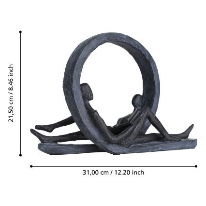 Eglo - Metallikoriste 21,5x31 cm hartsi