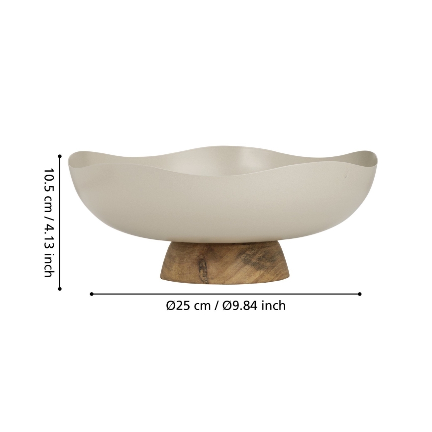 Eglo - Koristetarjotin halkaisija 25 cm beige