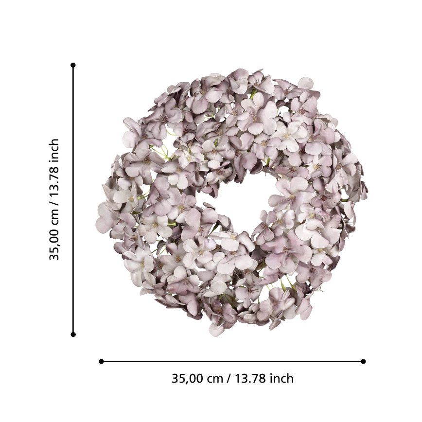 Eglo - Keinotekoinen kukkaseppele halkaisija 35 cm violetti