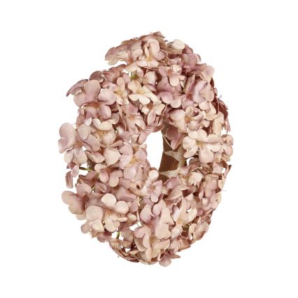 Eglo - Keinotekoinen kukkaseppele halkaisija 35 cm vaaleanpunainen