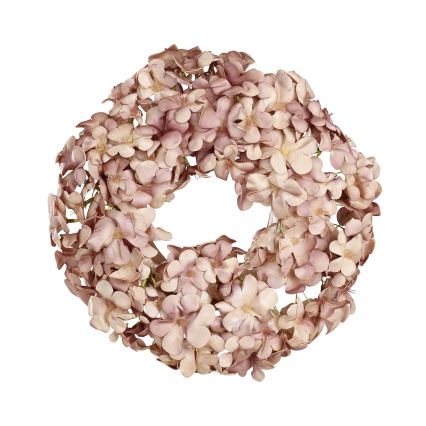 Eglo - Keinotekoinen kukkaseppele halkaisija 35 cm vaaleanpunainen