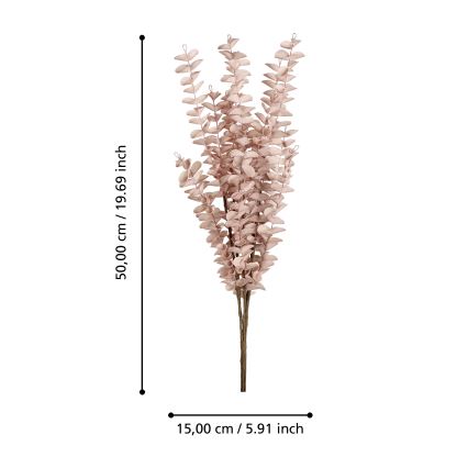 Eglo - Tekokukka 50 cm vaaleanpunainen