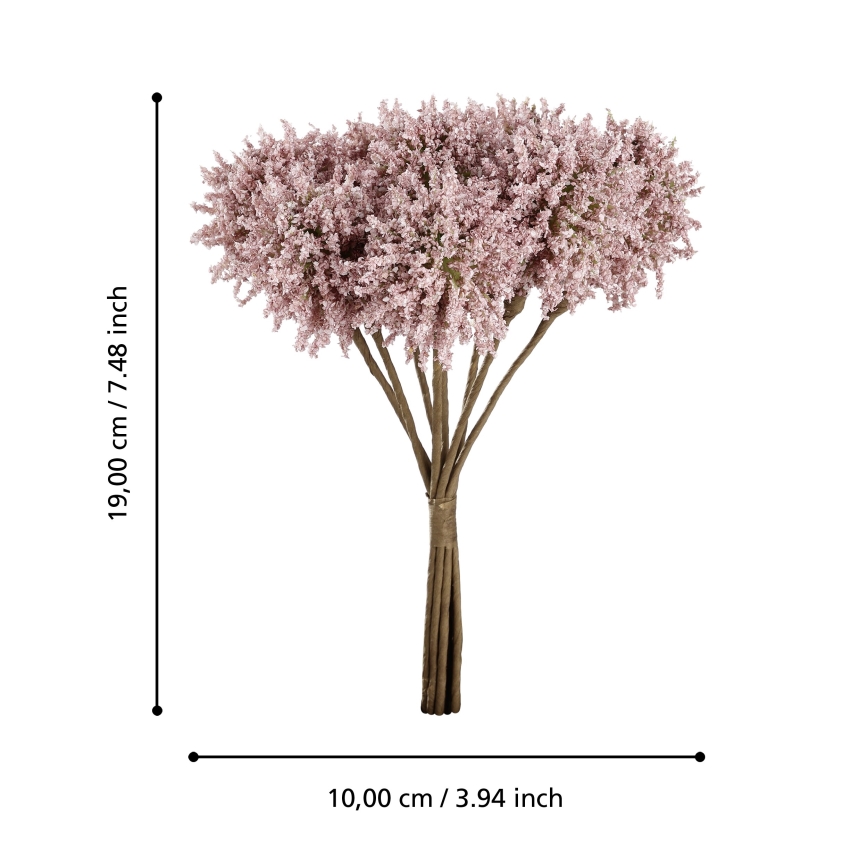 Eglo - Tekokukka 19 cm vaaleanpunainen