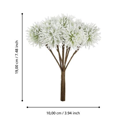 Eglo - Tekokukka 19 cm valkoinen