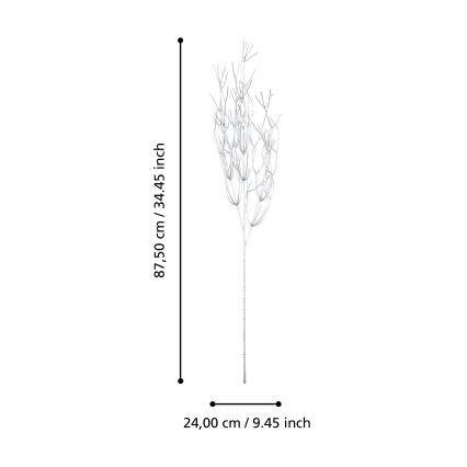 Eglo - Tekokukka 87,5 cm hopea