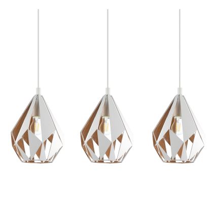 Eglo 43002 - Kattokruunu narulla CARLTON 3xE27/60W/230V