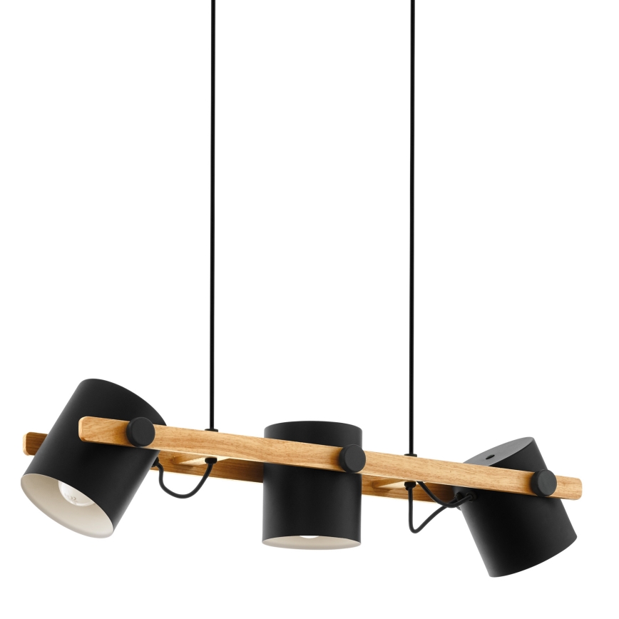 Eglo 43045 - Kattokruunu narulla HORNWOOD 3xE27/60W/230V