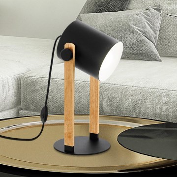 Eglo 43047 - Pöytävalaisin HORNWOOD 1xE27/28W/230V