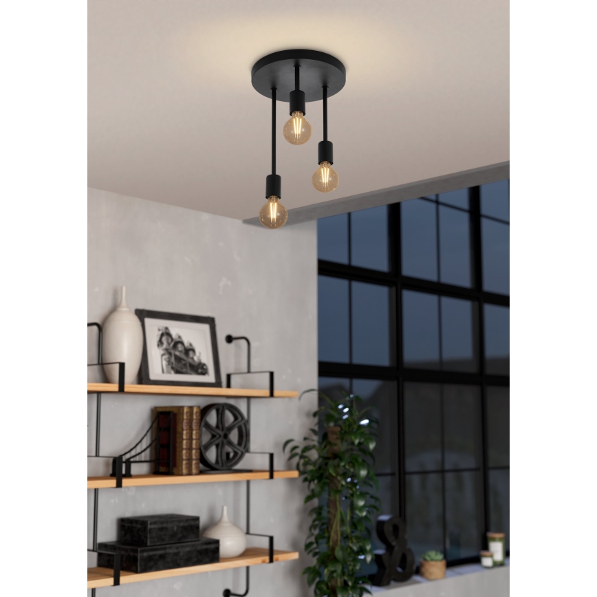Eglo 43126 - Riippukattokruunu WILMCOTE 3xE27/60W/230V