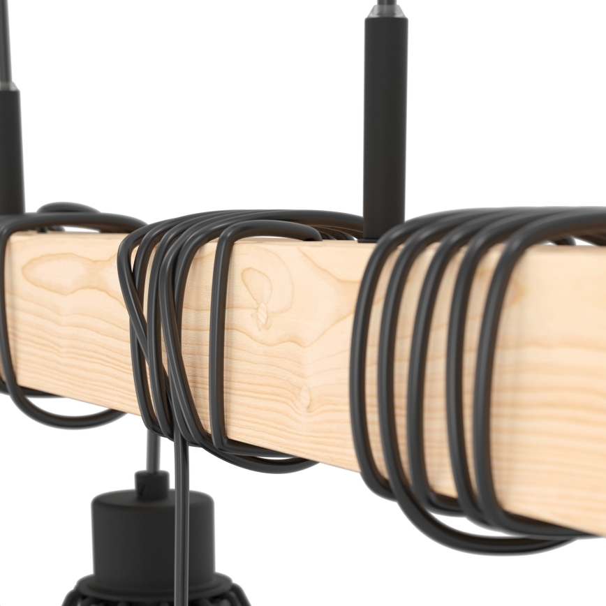 Eglo 43132 - Kattokruunu narulla TOWNSHEND 4xE27/60W/230V basket