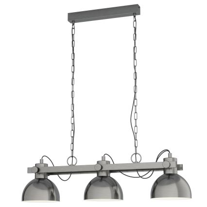 Eglo 43168 - Kattokruunu ketjussa LUBENHAM 3xE27/28W/230V