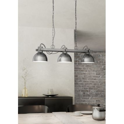 Eglo 43168 - Kattokruunu ketjussa LUBENHAM 3xE27/28W/230V