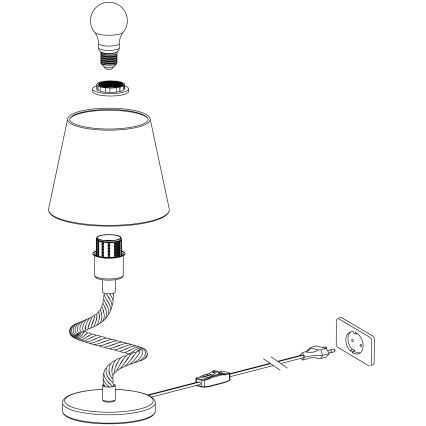 Eglo 43199 - Pöytävalaisin RAMPSIDE 1xE27/28W/230V