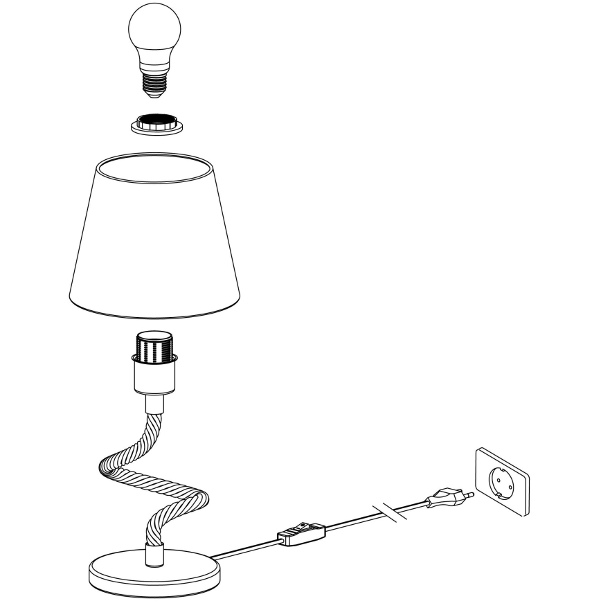 Eglo 43199 - Pöytävalaisin RAMPSIDE 1xE27/28W/230V