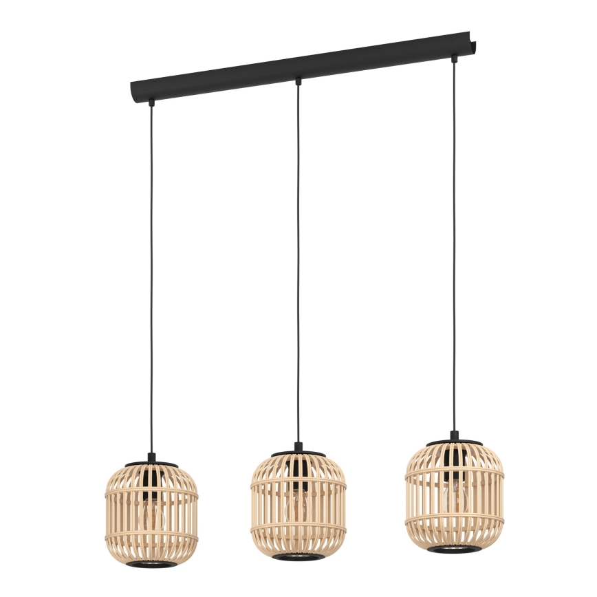 Eglo 43217 - Kattokruunu narulla BORDESLEY 3xE27/28W/230V