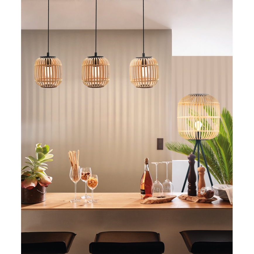 Eglo 43217 - Kattokruunu narulla BORDESLEY 3xE27/28W/230V