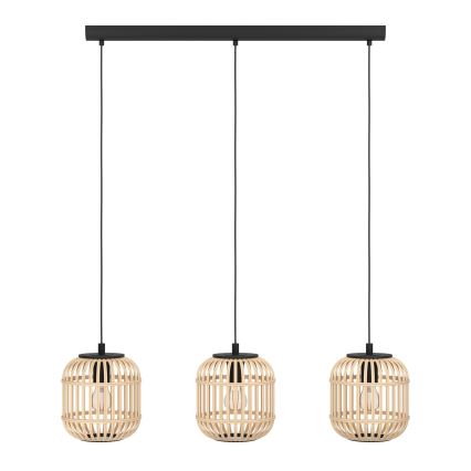 Eglo 43217 - Kattokruunu narulla BORDESLEY 3xE27/28W/230V