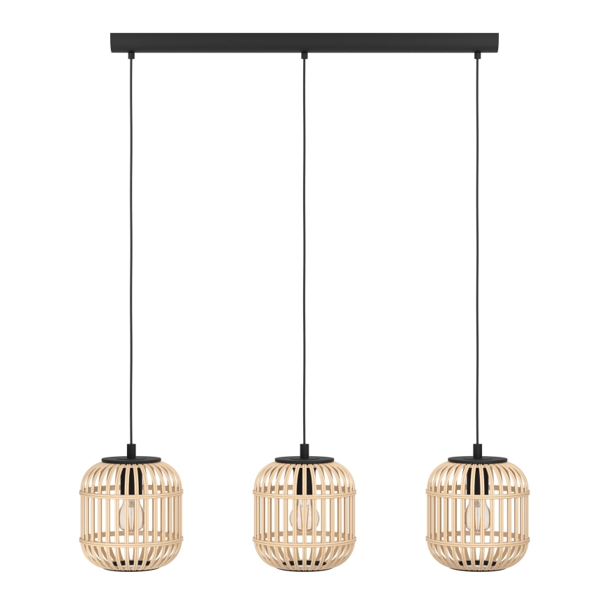 Eglo 43217 - Kattokruunu narulla BORDESLEY 3xE27/28W/230V